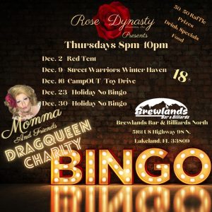 Momma and Friends Drag Charity Bingo for Red Tent Iniative